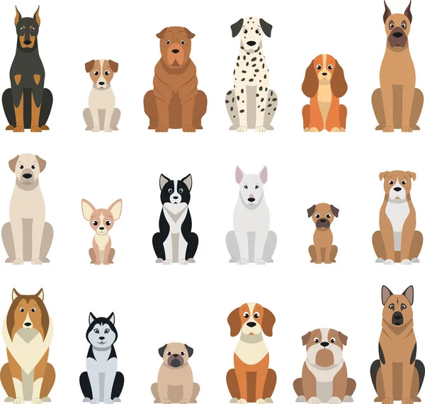 Set vector perros — Archivo Imágenes Vectoriales