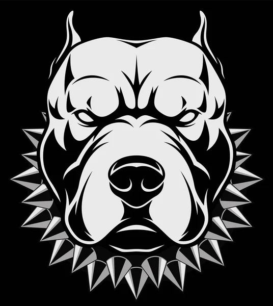 Angry dog head — Stock Vector