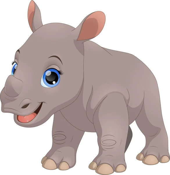 Schattige kleine rhino — Stockvector