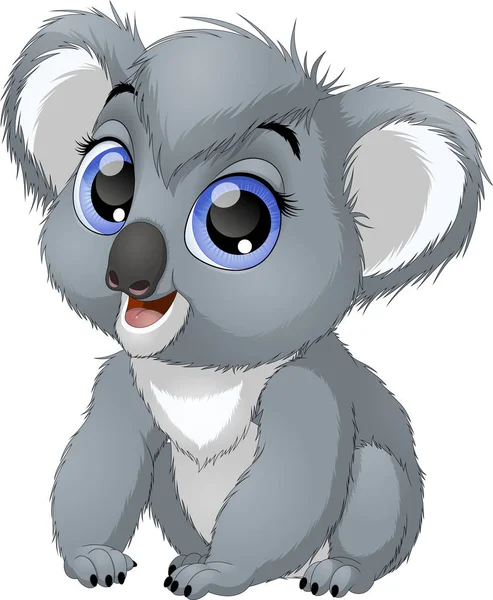 Little funny bear koala — Stock Vector