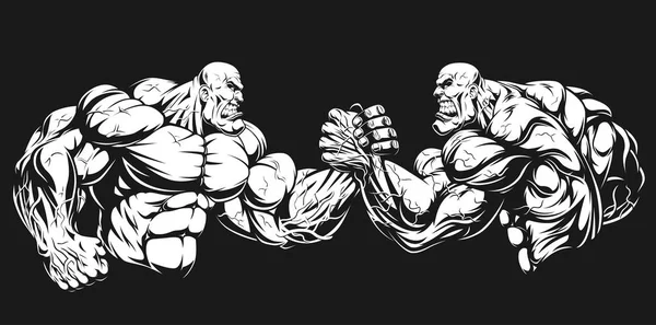 Armwrestling lutte sur les mains — Image vectorielle