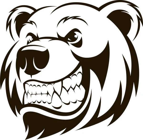 Głowa niedźwiedzia grizzly — Wektor stockowy