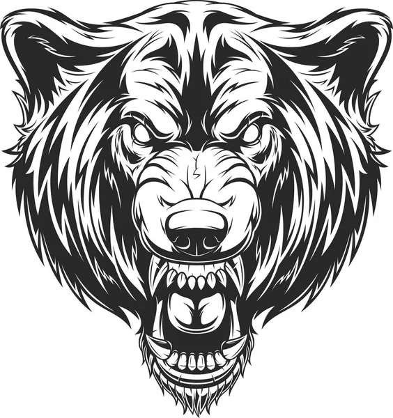 La tête du loup féroce — Image vectorielle