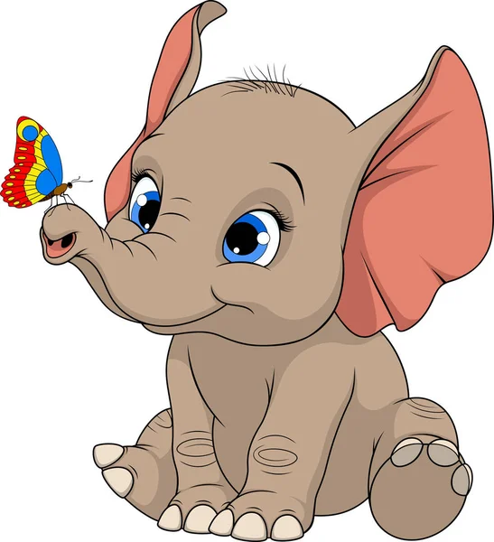 Enfant drôle éléphant — Image vectorielle