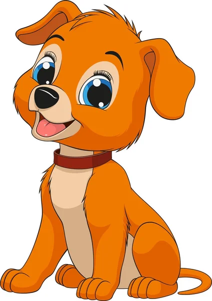 Perro de niño divertido — Vector de stock