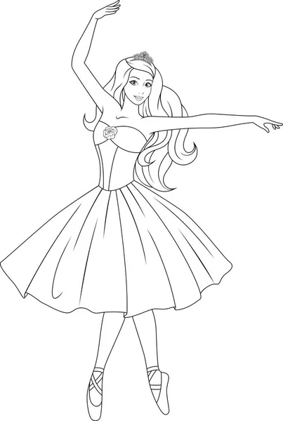 Desenho de princesa linda com macieira para colorir para imprimir