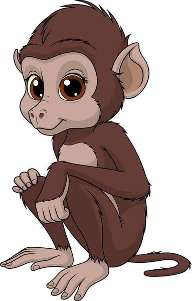 Singe mignon drôle — Image vectorielle