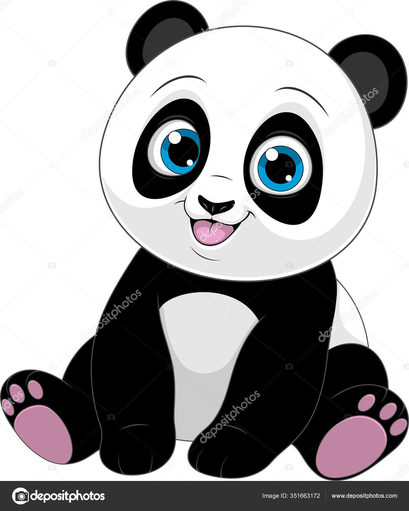 Cute funny little panda baby sitting smiling on a white background Stock Vector Image by ©Andrey_Makurin #351663172 Cute funny little panda baby sitting smiling on a white background Stock Vector Image by ©Andrey_Makurin #351663172