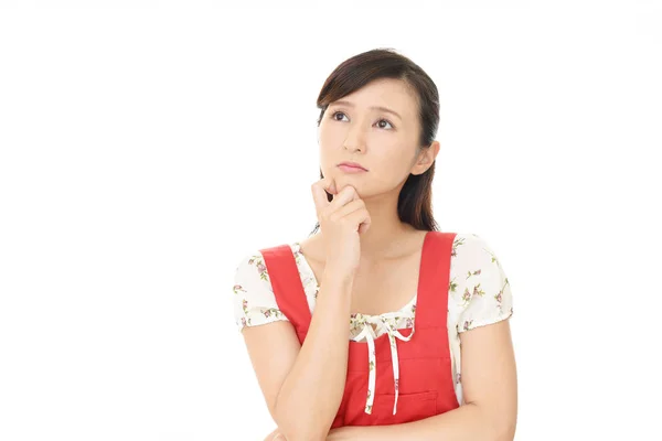Woman who is worried — Stock Photo, Image