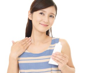 Cilt yapan kadın bakım.