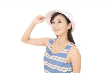 Gülümseyen genç kadın