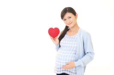 Smiling pregnant woman clipart