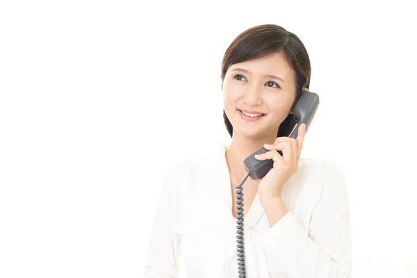 Woman with a phone — Stock Photo, Image