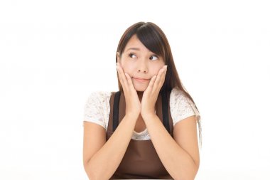 Endişelenen kadın.