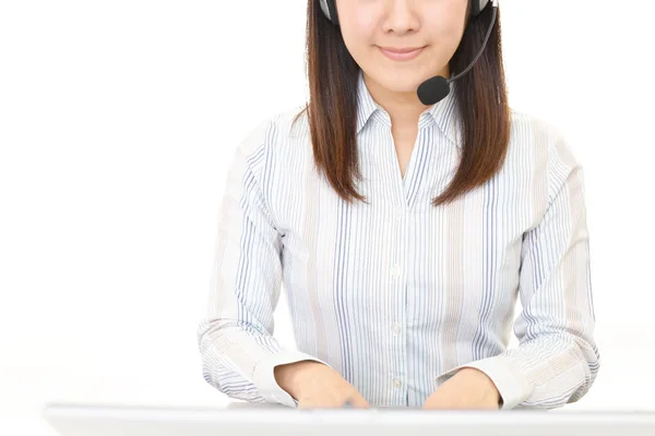 Der Betreiber, der Spaß an der Arbeit hat — Stockfoto