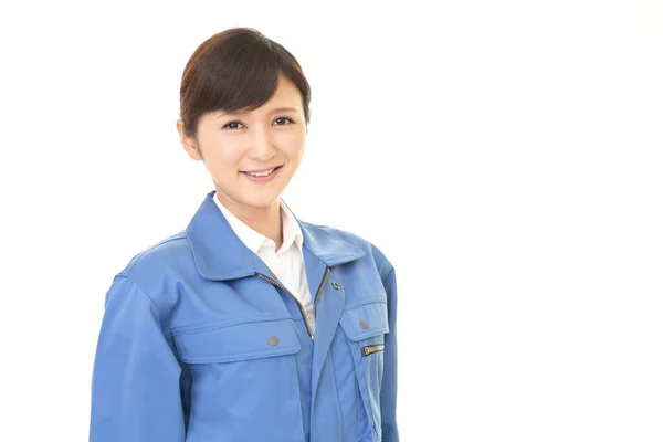 Усміхнене жіночий працівник — стокове фото