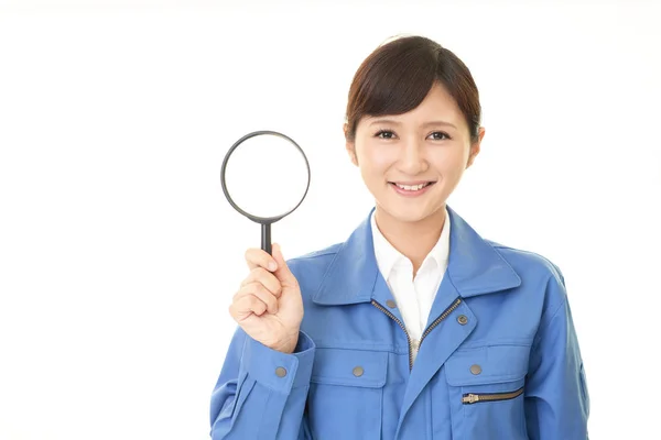 Trabajadora sonriente — Foto de Stock