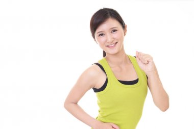 Gülümseyen çalışan kadın 