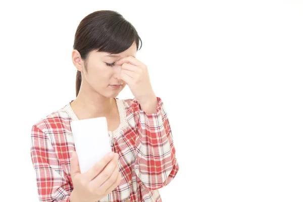 Tired Asian woman — Stock Photo, Image