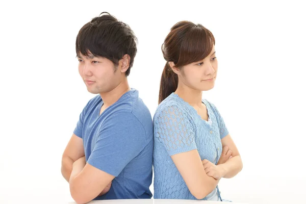 Stressed woman and man — Stock Photo, Image