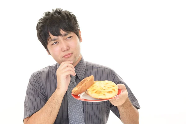 Człowiek na diecie — Zdjęcie stockowe