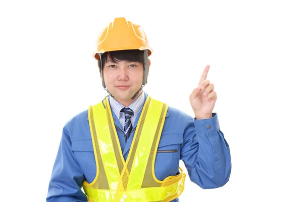 Usmívající se asijské pracovník — Stock fotografie