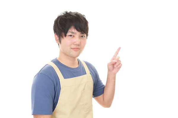 Smiling Asian waiter — Stock Photo, Image