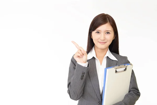 Office lady leende — Stockfoto