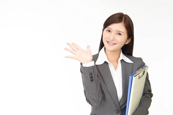 Office lady smiling — Stock Photo, Image