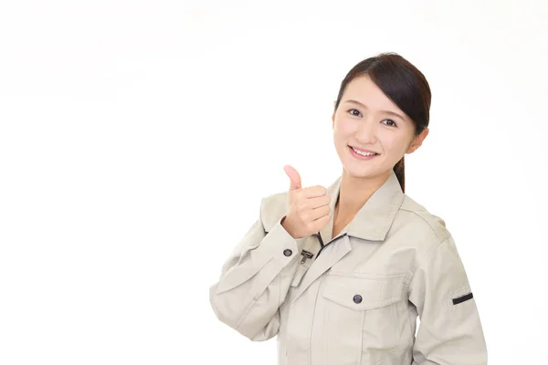 Trabajadora sonriente — Foto de Stock