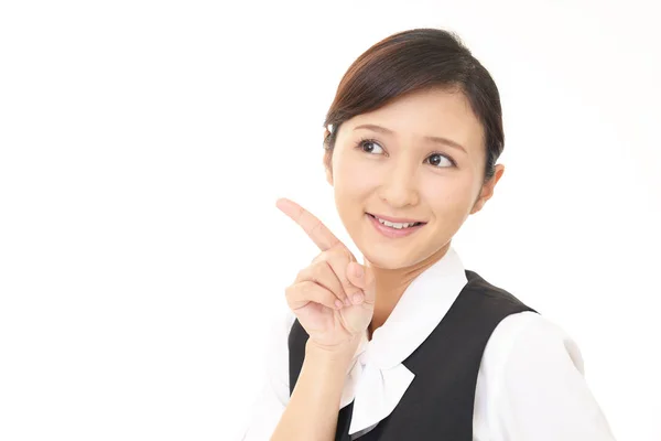 Büroangestellte lächelt — Stockfoto