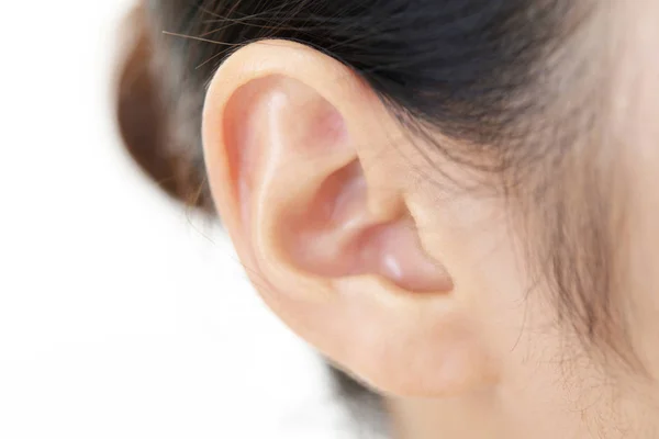Closeup of woman ear — Stock Photo, Image