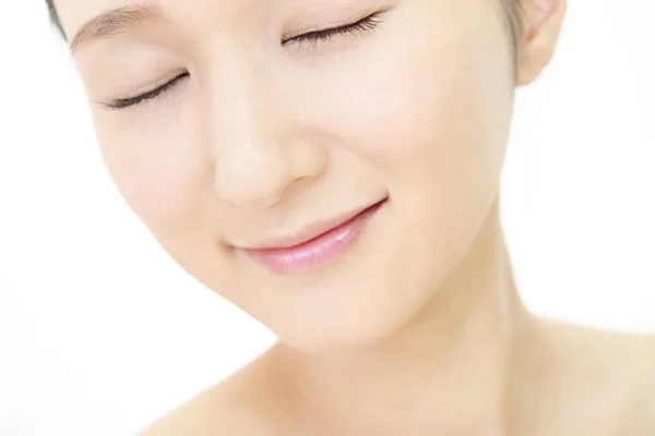 Close up of face of attractive woman — Stock Photo, Image