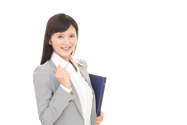 Business woman enjoying success — Stock Photo, Image