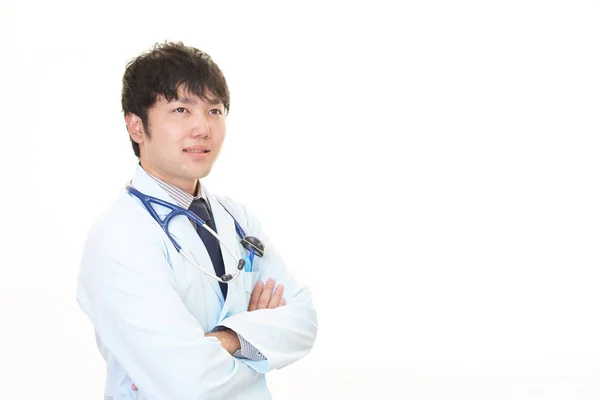 Mosolygó ázsiai orvos — Stock Fotó
