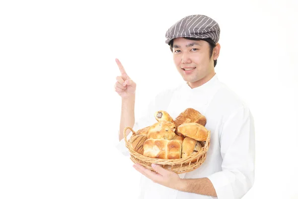 Χαμογελώντας ασιατικές baker — Φωτογραφία Αρχείου