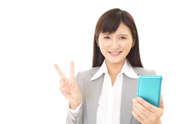 iş kadını gülümseyen