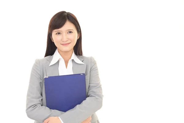 Office lady leende — Stockfoto