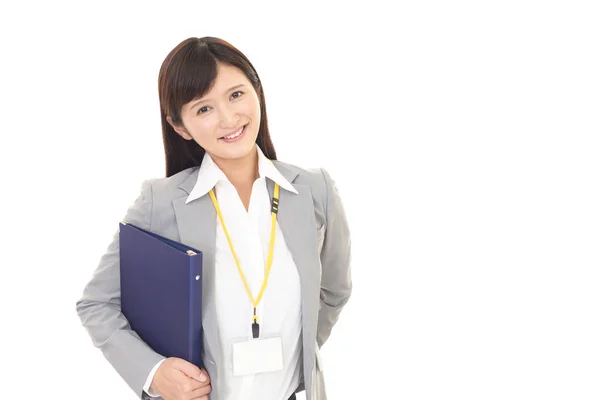 Office lady smiling — Stock Photo, Image