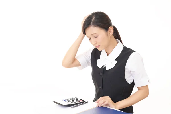 Frustrada mujer de negocios asiática —  Fotos de Stock