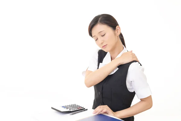 Business woman who is tired — Stock Photo, Image
