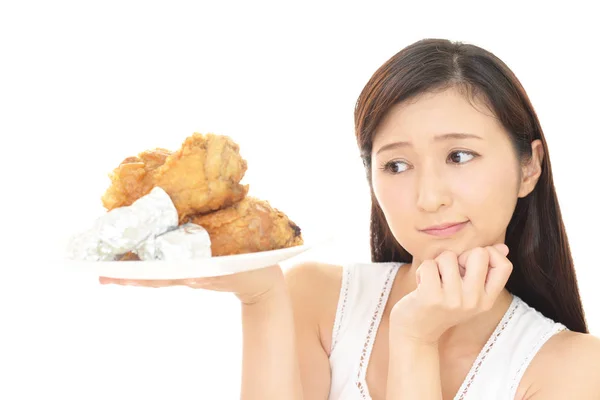 Woman on a diet — Stock Photo, Image