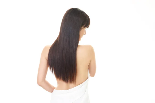 Donna con bei capelli lunghi Immagine Stock
