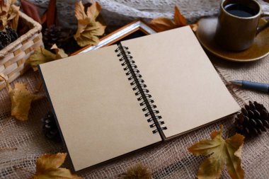 Boş kahverengi defter