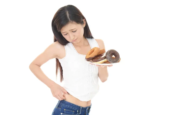 Woman on diet — Stock Photo, Image