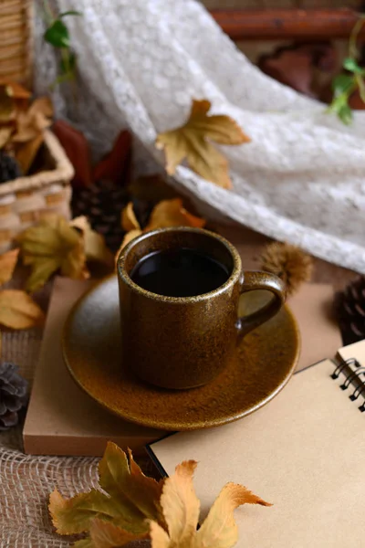 Finom kávé az asztalon. — Stock Fotó