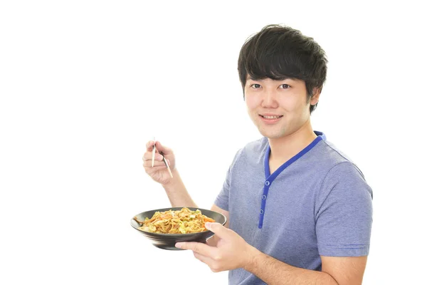 The man who eats food — Stock Photo, Image