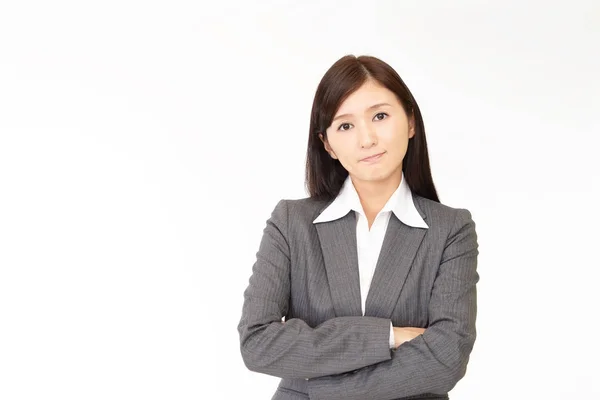 Tired Asian business woman — Stok fotoğraf