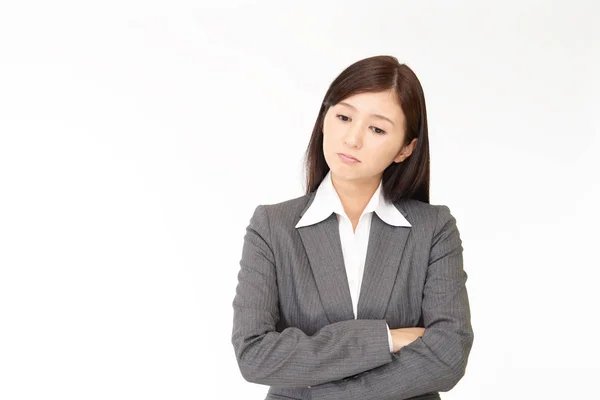Tired Asian business woman — Stock Photo, Image