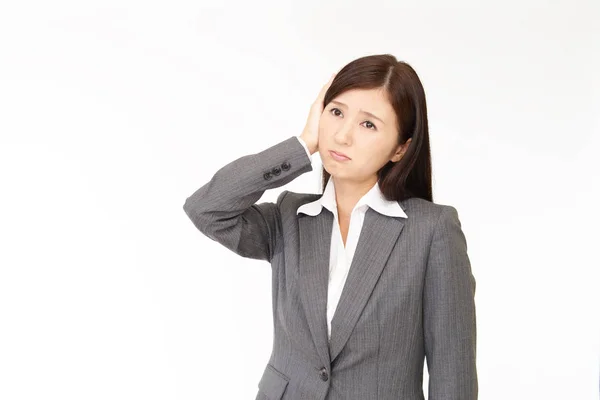 Müde asiatische Geschäftsfrau — Stockfoto